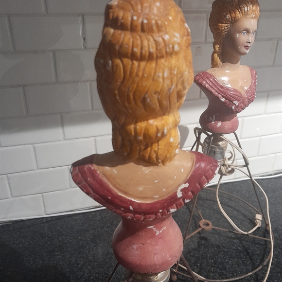 Antique Chalkware Lamps - Picture 4 of 16